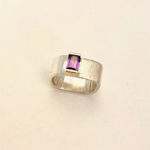 Load image into Gallery viewer, Amethyst Channel Ring Size 6.5