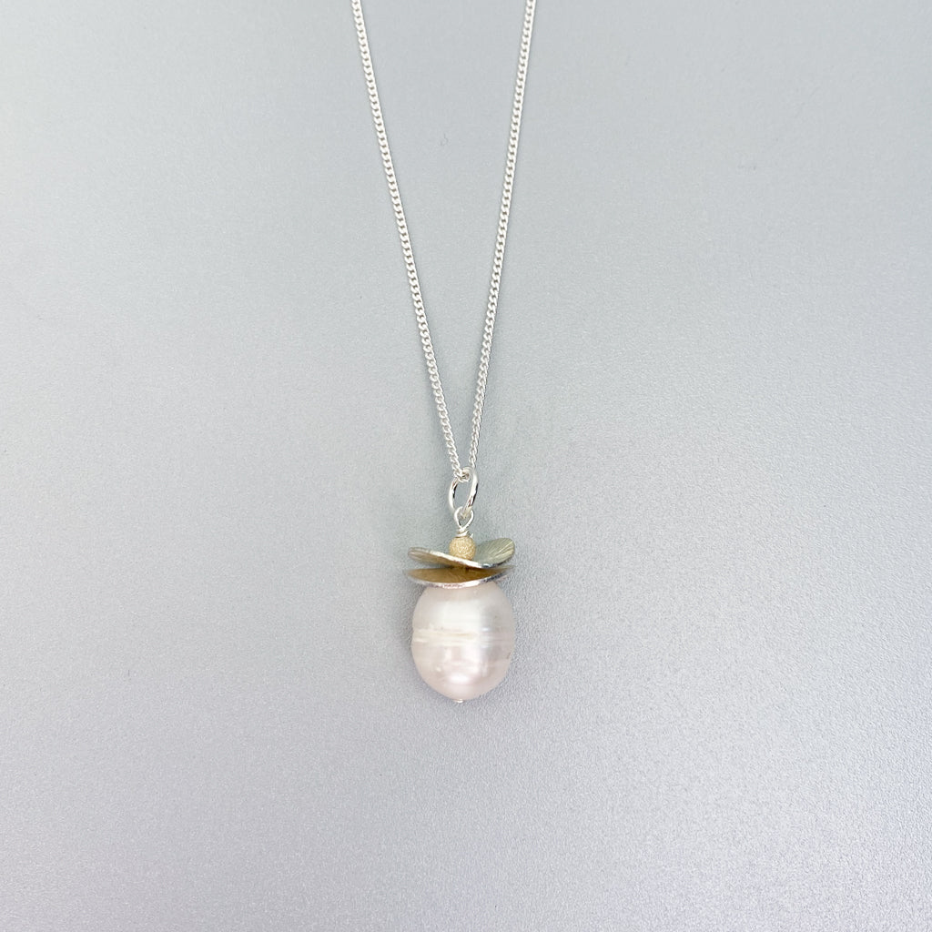 Acorn Pearl Necklace #1