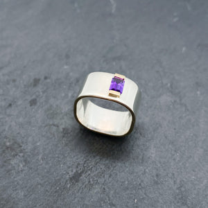 Amethyst Channel Ring Size 8