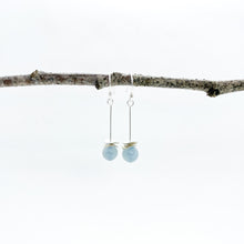 Load image into Gallery viewer, Mini Aquamarine Acorn Earrings