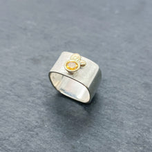 Load image into Gallery viewer, Citrine Bezel Ring Size 7.5