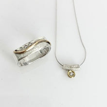 Load image into Gallery viewer, Wave Stacking Ring with Diamonds &amp; necklace