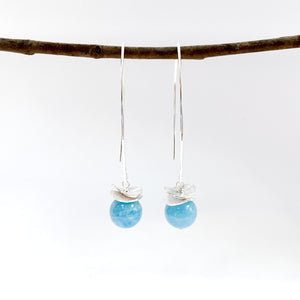 Acorn Aquamarine Earrings