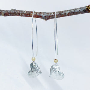 Scribble Hearts with Gold Detail Earrings