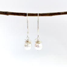 Load image into Gallery viewer, Acorn White Pearl Earrings