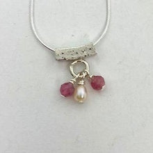 Load image into Gallery viewer, Balance Birthstone Pink Tourmaline Slider Necklace