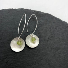 Load image into Gallery viewer, Scribbled Shell with Peridot Earrings