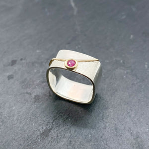 Ruby Bezel Ring Size 8