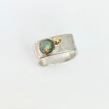 Load image into Gallery viewer, Fire Opal Bezel Ring Size 8