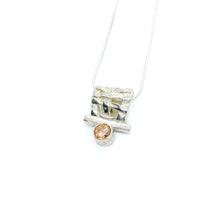 Load image into Gallery viewer, Pink CZ Woven Slider Necklace