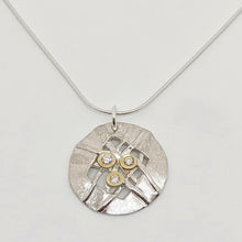 Load image into Gallery viewer, Woven Small Round Disc with Diamond Necklace