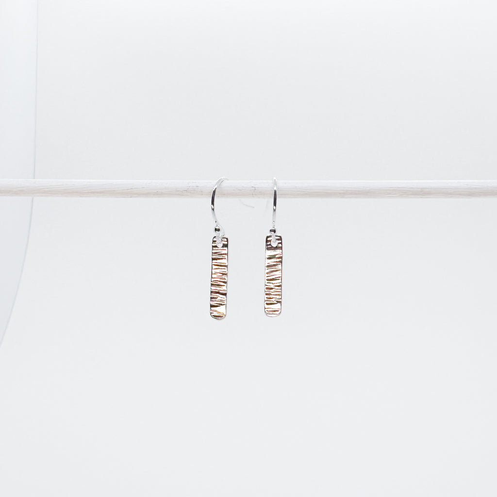 Small Hammered Birch Earrings