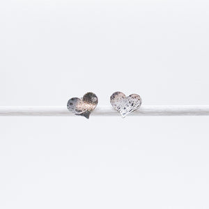 Big Heart Scribbled Studs