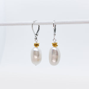 Baroque Pearl and Gold Earrings