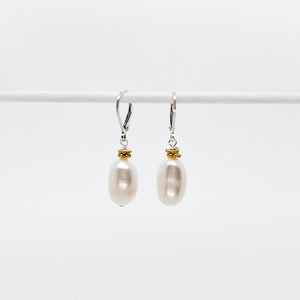 Baroque Pearl and Gold Earrings