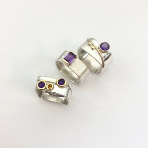 Amethyst Channel Ring Size 6.5