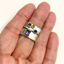 Load image into Gallery viewer, Amethyst Channel Ring Size 6.5