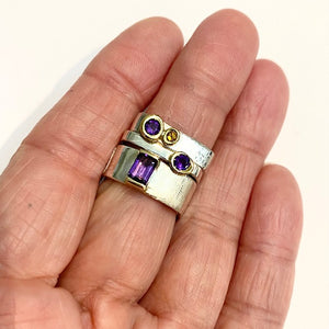 Amethyst Channel Ring Size 6.5