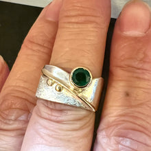 Load image into Gallery viewer, Square Stacking Blossom Ring with Colored Stones