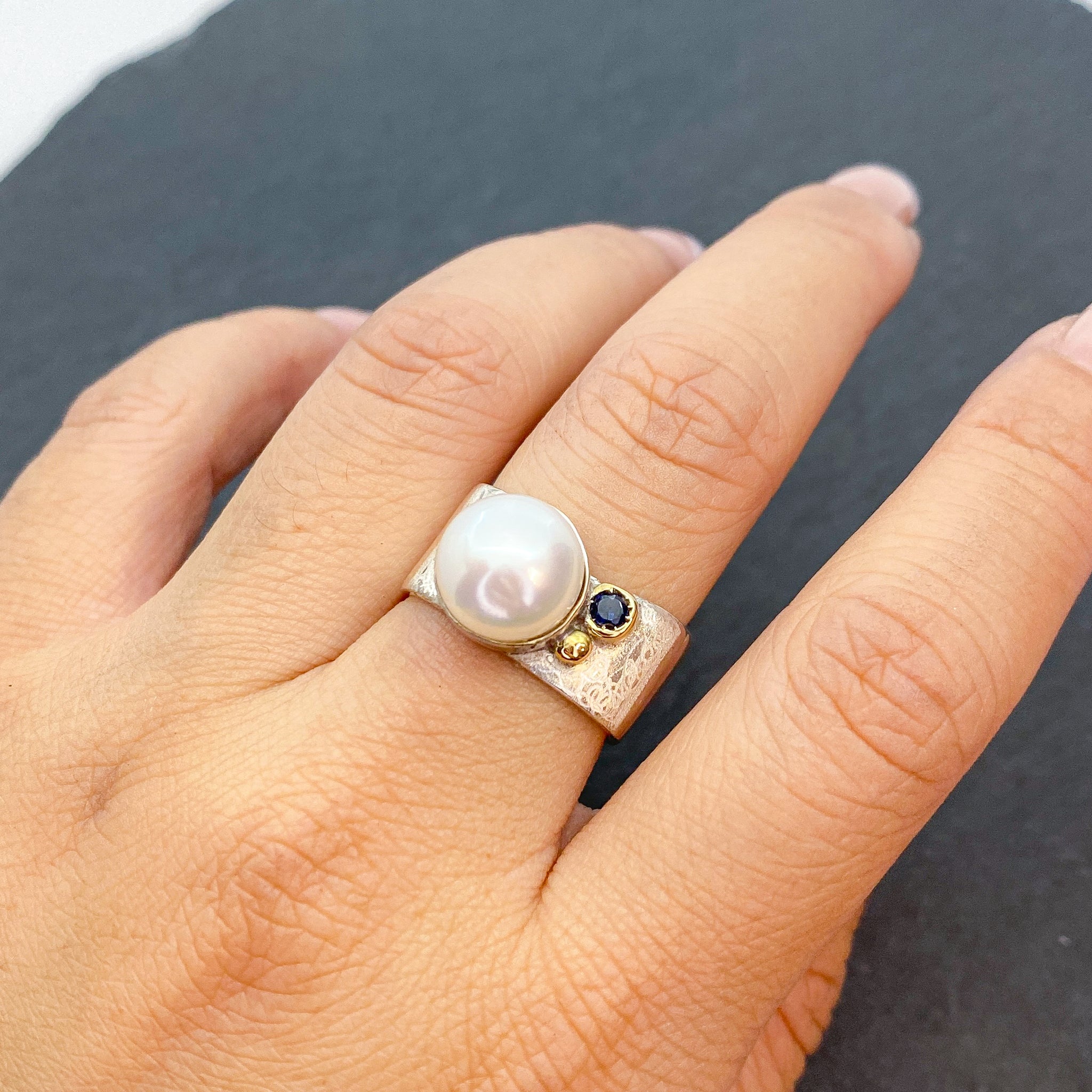 Large Mabe Pearl and Gold Ring Chi s Creations Jewelry