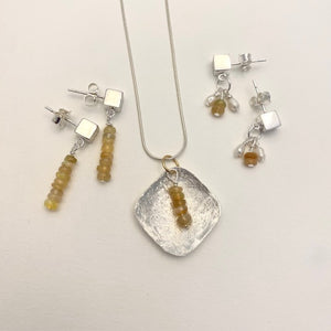 Opal Shell Necklace and Matching Earrings