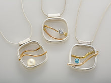 Load image into Gallery viewer, Golden Wave Window Necklace