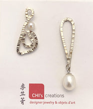 Load image into Gallery viewer, Dancing Silver and Pearl Earrings