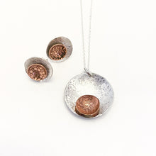 Load image into Gallery viewer, Textured Copper and Silver Necklace
