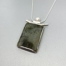 Load image into Gallery viewer, Labradorite Balance Slider Necklace