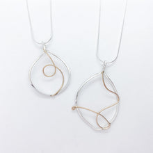 Load image into Gallery viewer, Two-toned Scribble Necklaces