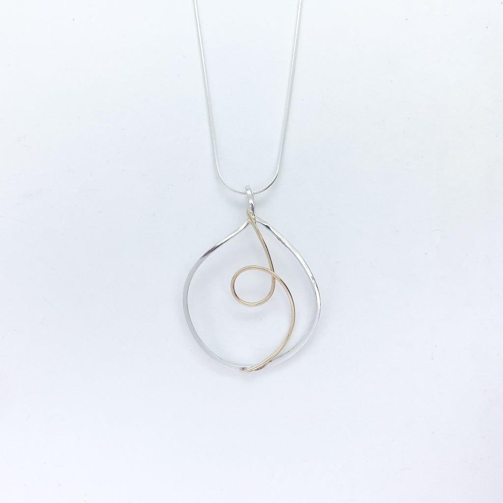 Two-toned Scribble Necklaces