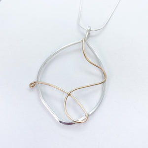 Two-toned Scribble Necklaces