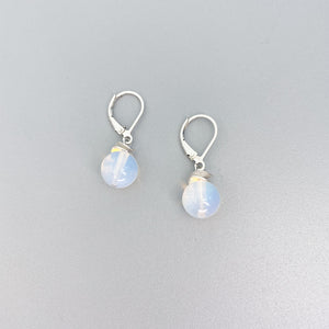 Opalite Acorn Lever Back Earrings