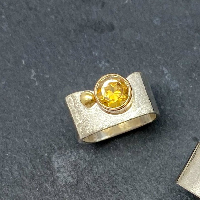 Citrine on sale bezel ring
