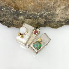 Load image into Gallery viewer, White Opal Bezel Ring Size 7.5