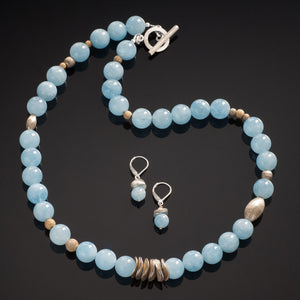 String of Calming Aquamarine Necklace No. 2