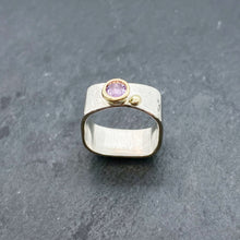 Load image into Gallery viewer, Amethyst Bezel Ring Size 5.5