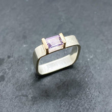 Load image into Gallery viewer, Amethyst Bridge Ring Size 8