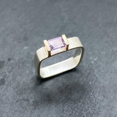 Amethyst Bridge Ring Size 8