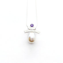 Load image into Gallery viewer, Balance Semi-Precious Stones and Pearl Inukshuk Slider Necklace