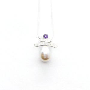 Balance Semi-Precious Stones and Pearl Inukshuk Slider Necklace