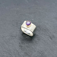 Load image into Gallery viewer, Amethyst Wide Stacking Ring