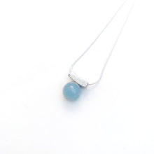 Load image into Gallery viewer, Balance Aquamarine Slider Necklaces