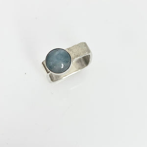 Aquamarine Square Stacking Ring Size 6