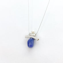 Load image into Gallery viewer, Balance Inukshuk Pearl and Tanzanite Necklace