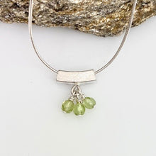 Load image into Gallery viewer, Balance Birthstone Peridot Slider Necklace