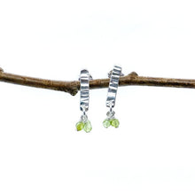 Load image into Gallery viewer, Hammered Silver Birch Bark Berry Stud Earrings