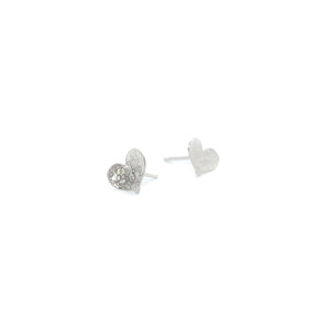 Big Heart Scribbled Studs