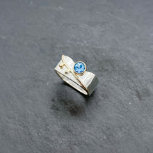 Load image into Gallery viewer, Square Stacking Blossom Ring with Colored Stones