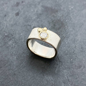 CZ Diamond Bezel Ring Size 6